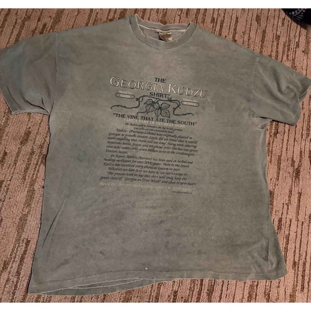 VTG 1996 Georgia Kudzu Shirt Hanes Beefy-T The Vine That Ate The South XL